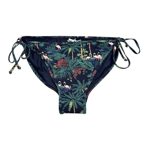 Vineyard Vines Tropical Flamingo Blue String Bikini Swim Bottoms UPF 50 NWT Sz L - Picture 1 of 6